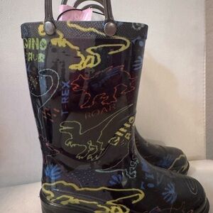 Kids Dinosaur Print Rain Boots